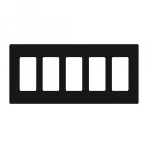 LUTRON CW-5-BL Claro Wall Plate 5 GANG BLACK