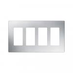 LUTRON CW-4-SS Claro Wall Plate 4 GANG STNLS STL