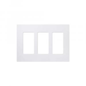 LUTRON CW-3-WH Claro Wall Plate 3 GANG  WH