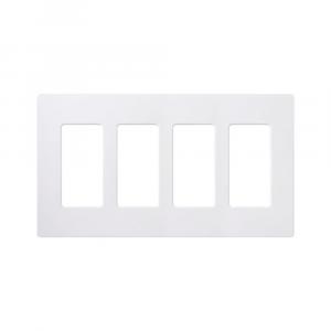 LUTRON CW-4-WH Claro Wall Plate 4 GANG  WH