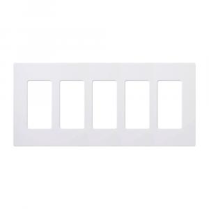 LUTRON CW-5-WH Claro Wall Plate 5 GANG  WH