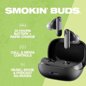 Skullcandy SMOKIN BUDS WIRELESS IN EAR TRUE BLACK