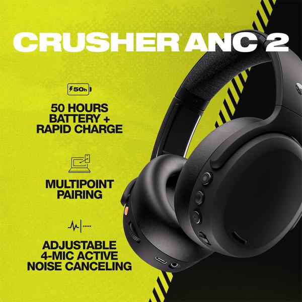 Skullcandy CRUSHER  ANC 2 WIRELESS OVER EAR TRUE BLACK