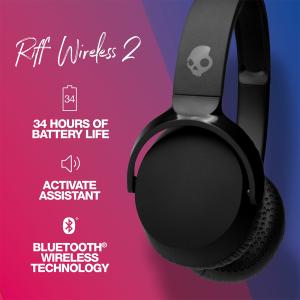 Skullcandy RIFF 2  WIRELESS ON EAR TRUE BLACK